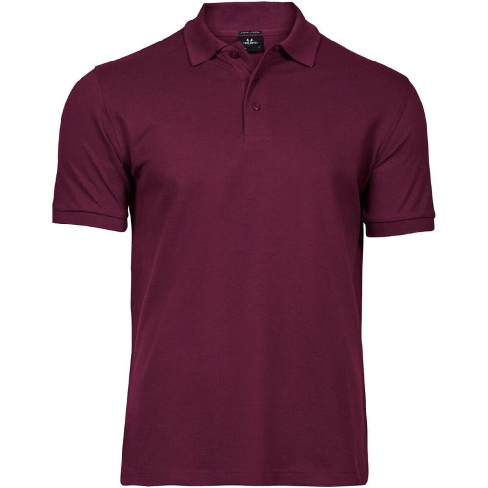 Tee Jays Mens Luxury Stretch Polo Shirt / Wine